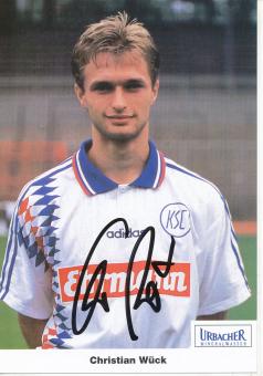 Christian Wück  1995/1996  Karlsruher SC  Fußball Autogrammkarte original signiert 