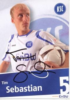 Tim Sebastian  2008/2009  Karlsruher SC  Fußball Autogrammkarte original signiert 