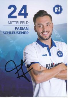 Fabian Schleusener  2017/2018  Karlsruher SC  Fußball Autogrammkarte original signiert 