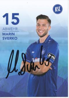 Marin Sverko  2018/2019  Karlsruher SC  Fußball Autogrammkarte original signiert 