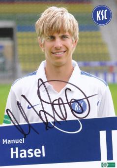 Manuel Hasel  Karlsruher SC  II  Fußball Autogrammkarte original signiert 