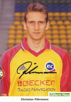 Christian Fährmann  1998/1999  Karlsruher SC  Fußball Autogrammkarte original signiert 