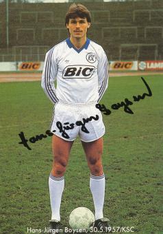 Hans Jürgen Boysen 1981/1982  Karlsruher SC  Fußball Autogrammkarte original signiert 