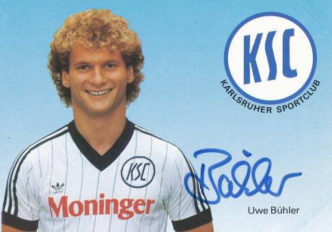 Uwe Bühler  1984/1985  Karlsruher SC  Fußball Autogrammkarte original signiert 