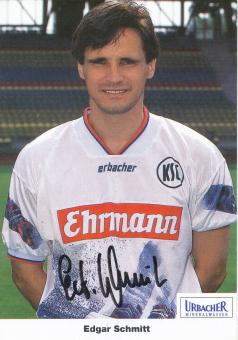 Edgar Schmitt  1994/1995  Karlsruher SC  Fußball Autogrammkarte Druck signiert 