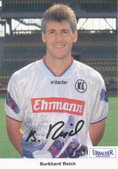 Burkhard Reich  1994/1995  Karlsruher SC  Fußball Autogrammkarte Druck signiert 