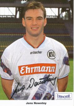 Jens Nowotny  1994/1995  Karlsruher SC  Fußball Autogrammkarte Druck signiert 