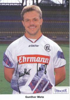 Gunther Metz  1994/1995  Karlsruher SC  Fußball Autogrammkarte Druck signiert 