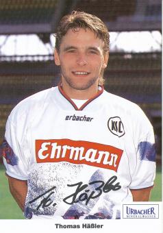 Thomas Häßler  1994/1995  Karlsruher SC  Fußball Autogrammkarte Druck signiert 