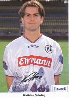 Mathias Gehring  1994/1995  Karlsruher SC  Fußball Autogrammkarte Druck signiert 