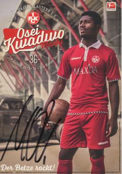 Manfred Osei Kwado  2015/2016  FC Kaiserslautern  Fußball Autogrammkarte original signiert 