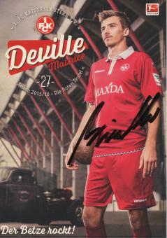 Maurice Deville  2015/2016  FC Kaiserslautern  Fußball Autogrammkarte original signiert 