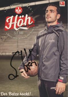 Sven Höh  2015/2016  FC Kaiserslautern  Fußball Autogrammkarte original signiert 