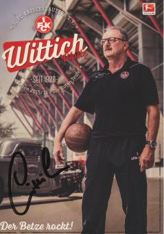 Wolfgang Wittich  2015/2016  FC Kaiserslautern  Fußball Autogrammkarte original signiert 