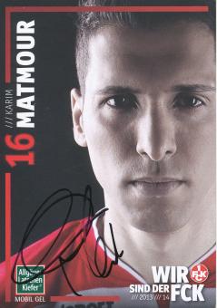 Karim Matmour  2013/2014  FC Kaiserslautern  Fußball Autogrammkarte original signiert 