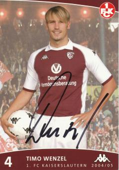 Timo Wenzel  2004/2005  FC Kaiserslautern  Fußball Autogrammkarte original signiert 