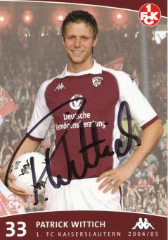 Patrick Wittich  2004/2005  FC Kaiserslautern  Fußball Autogrammkarte original signiert 