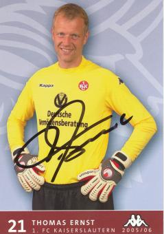 Thomas Ernst  2005/2006  FC Kaiserslautern  Fußball Autogrammkarte original signiert 