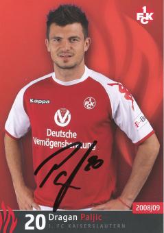 Dragan Paljic  2008/2009  FC Kaiserslautern  Fußball Autogrammkarte original signiert 