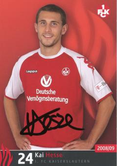 Kai Hesse  2008/2009  FC Kaiserslautern  Fußball Autogrammkarte original signiert 