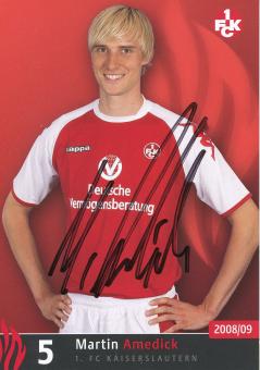 Martin Amedick  2008/2009  FC Kaiserslautern  Fußball Autogrammkarte original signiert 