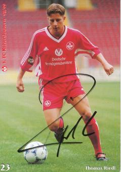Thomas Riedl  1998/1999  FC Kaiserslautern  Fußball Autogrammkarte original signiert 
