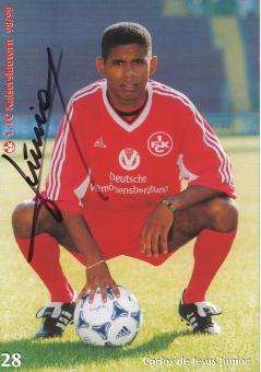 Carlos de Jesus Junior  1998/1999  FC Kaiserslautern  Fußball Autogrammkarte original signiert 