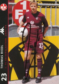 Thomas Riedl  2003/2004  FC Kaiserslautern  Fußball Autogrammkarte original signiert 