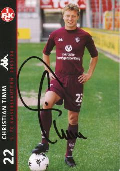 Christian Timm  2003/2004  FC Kaiserslautern  Fußball Autogrammkarte original signiert 
