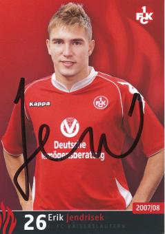 Erik Jendrisek  2007/2008  FC Kaiserslautern  Fußball Autogrammkarte original signiert 
