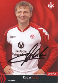Roger Lutz  2007/2008  FC Kaiserslautern  Fußball Autogrammkarte original signiert 