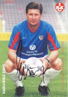Karlheinz Emig  2001/2002  FC Kaiserslautern  Fußball Autogrammkarte original signiert 