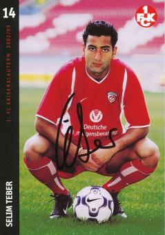 Selim Teber  2002/2003  FC Kaiserslautern  Fußball Autogrammkarte original signiert 