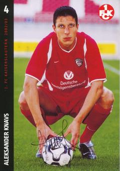 Aleksandr Knavs  2002/2003  FC Kaiserslautern  Fußball Autogrammkarte original signiert 