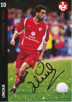 Lincoln  2002/2003  FC Kaiserslautern  Fußball Autogrammkarte original signiert 