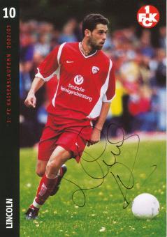 Lincoln  2002/2003  FC Kaiserslautern  Fußball Autogrammkarte original signiert 