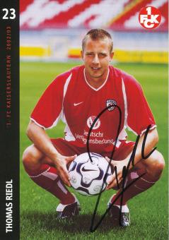Thomas Riedl  2002/2003  FC Kaiserslautern  Fußball Autogrammkarte original signiert 