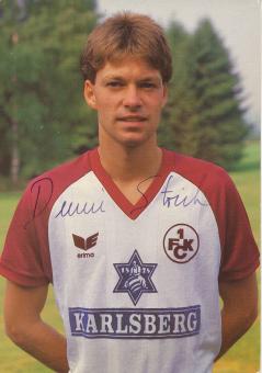 Denni Strich  1986/1987  FC Kaiserslautern  Fußball Autogrammkarte original signiert 