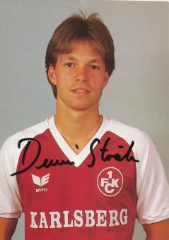 Denni Strich  1985/1986  FC Kaiserslautern  Fußball Autogrammkarte original signiert 