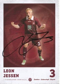 Leon Jessen  2011/2012  FC Kaiserslautern  Fußball Autogrammkarte original signiert 