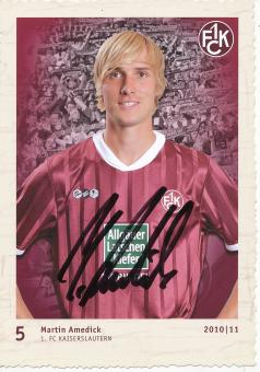 Martin Amedick  2010/2011  FC Kaiserslautern  Fußball Autogrammkarte original signiert 
