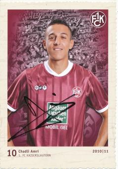 Chadli Amri  2010/2011  FC Kaiserslautern  Fußball Autogrammkarte original signiert 