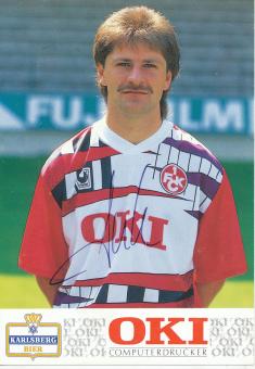 Roger Lutz  1990/1991  FC Kaiserslautern  Fußball Autogrammkarte original signiert 