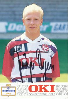 Jürgen Degen  1990/1991  FC Kaiserslautern  Fußball Autogrammkarte original signiert 