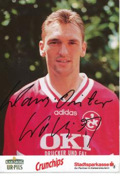 Claus Dieter Wollitz  1995/1996  FC Kaiserslautern  Fußball Autogrammkarte original signiert 