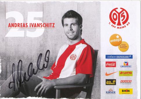 Andreas Ivanschitz  2009/2010  FSV Mainz 05  Fußball Autogrammkarte original signiert 