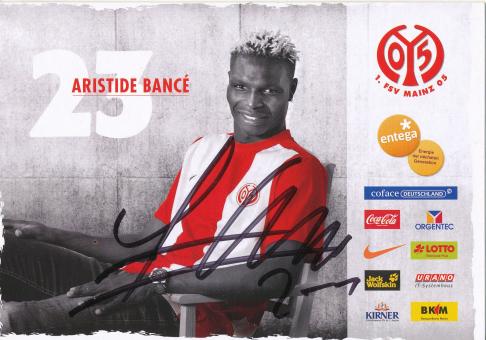 Aristide Bance  2009/2010  FSV Mainz 05  Fußball Autogrammkarte original signiert 