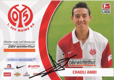 Chadli Amri  2008/2009  FSV Mainz 05  Fußball Autogrammkarte original signiert 