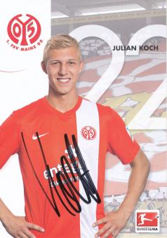 Julian Koch  2013/2014  FSV Mainz 05  Fußball Autogrammkarte original signiert 
