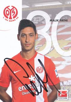 Malik Fathi  2013/2014  FSV Mainz 05  Fußball Autogrammkarte original signiert 